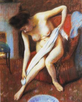 Federico Zandomeneghi : Woman drying herself